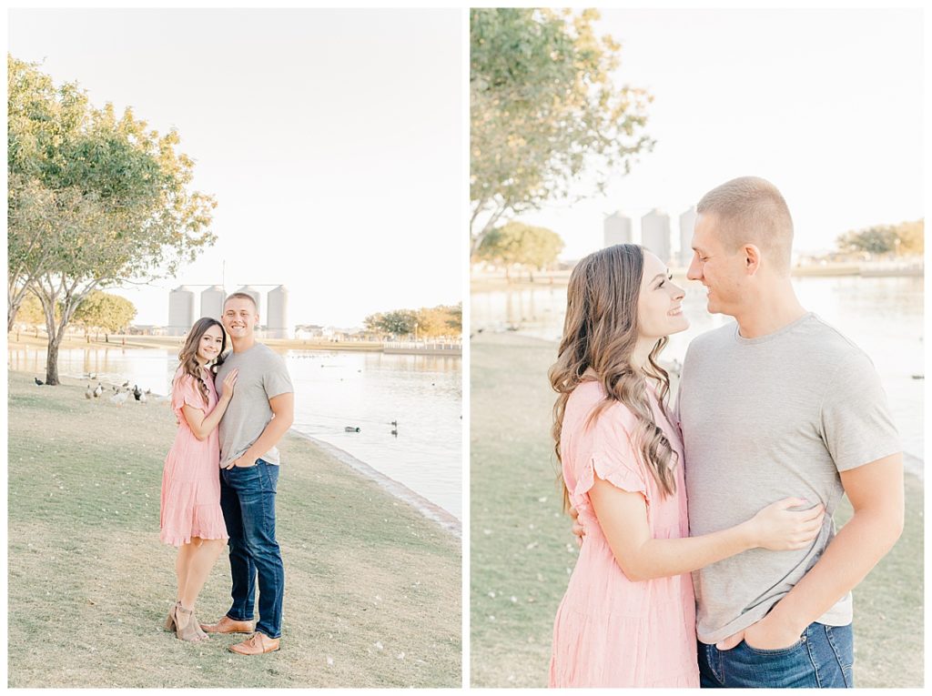 Couples photos at Morriosin ranch, the four silos