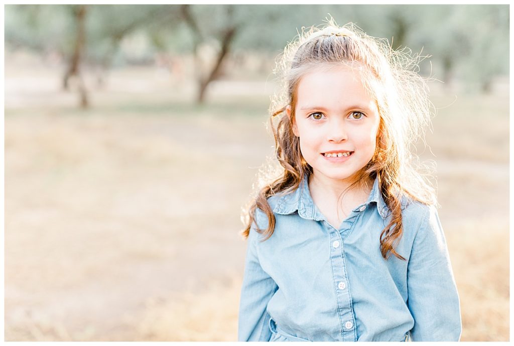 Thiel's family photos | Little girl in blue dress at Coons Bluff