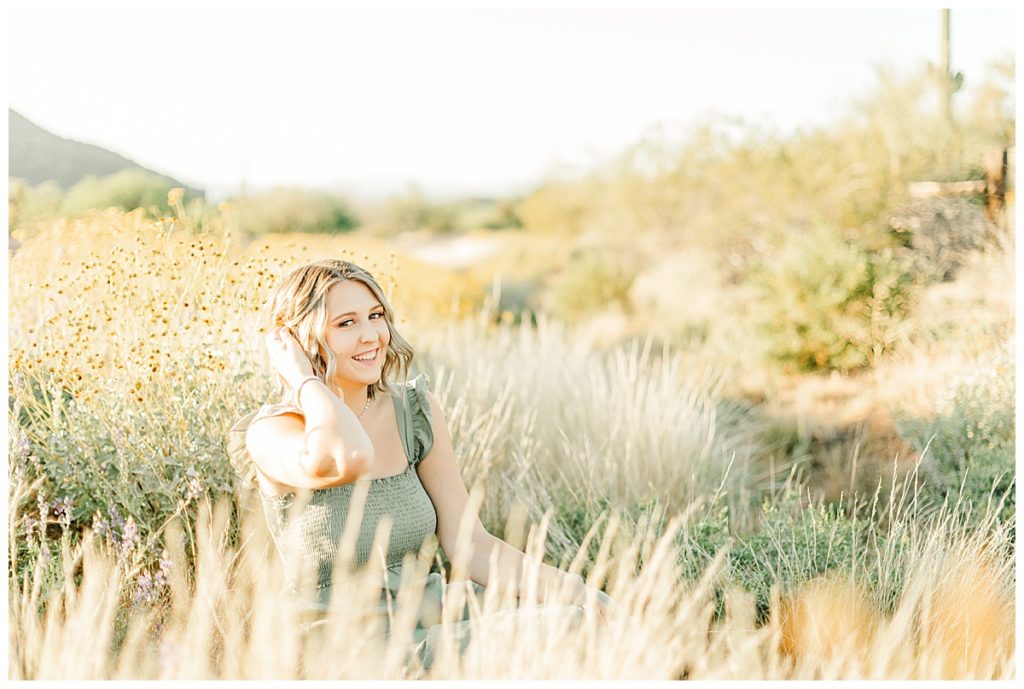 Light & Airy Spring Desert Senior Photos