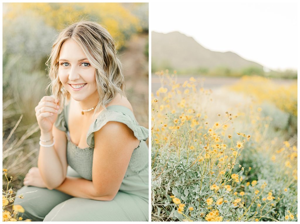 Light & Airy Spring Desert Senior Photos