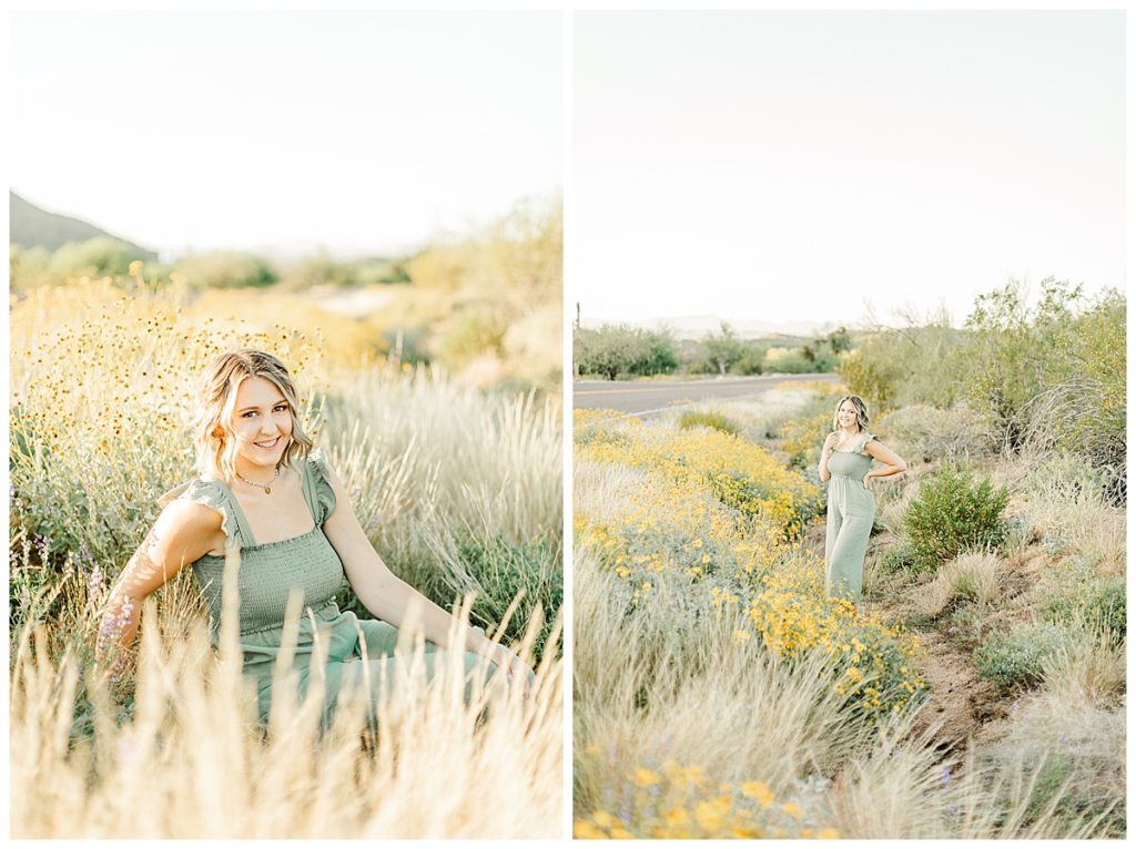 Aubrey's Light & Airy Spring Desert Senior Photos