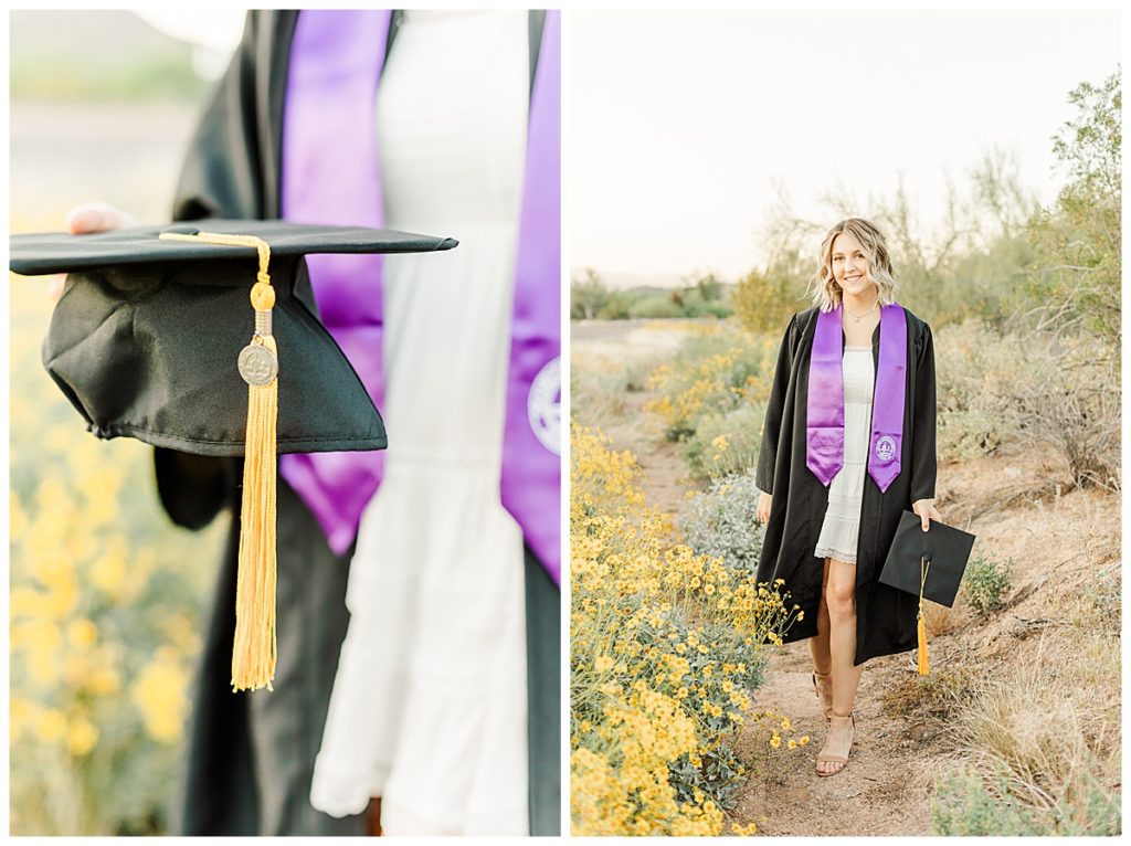 Grand Canyon University (GCU) light & airy senior desert photos