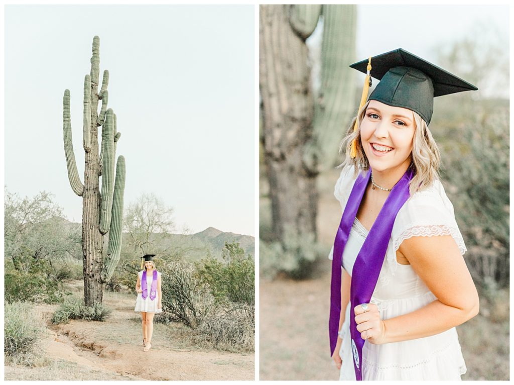 Grand Canyon University (GCU) light & airy senior desert photos