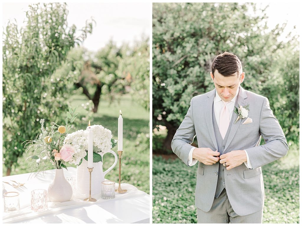 wedding reception details, Gilbert Arizona Wedding photography, Light & Airy Photos, Bethie Grondin Photography, groom getting ready photos