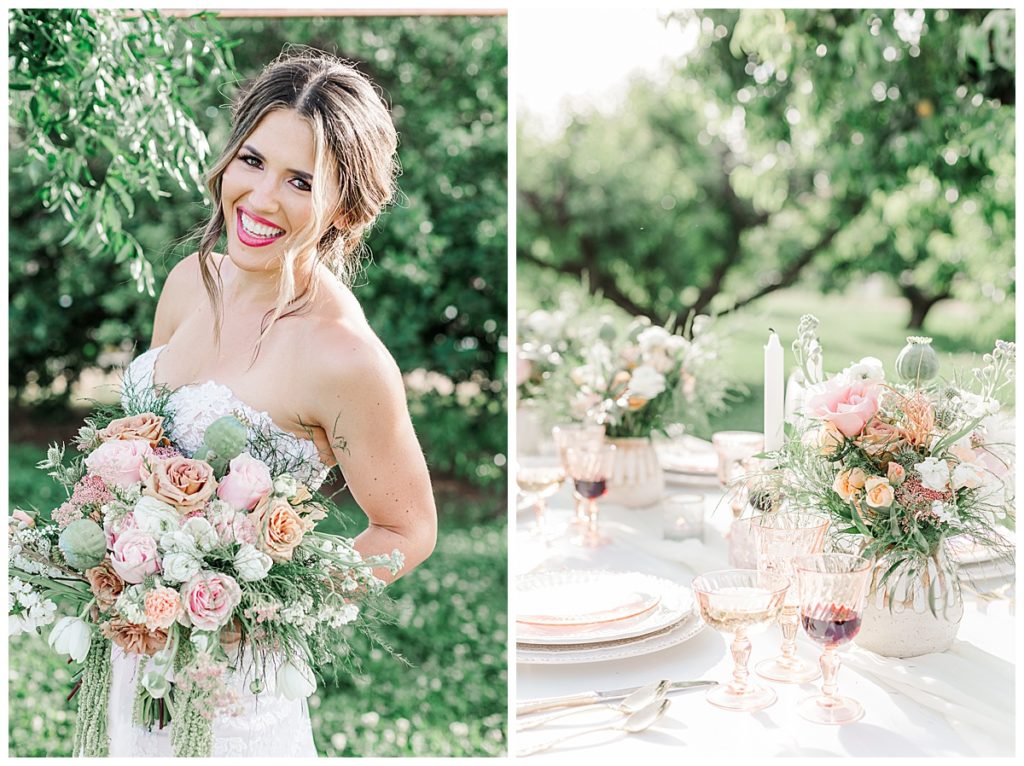 table setting, wedding reception details, Gilbert Arizona Wedding photography, Light & Airy Photos, Bethie Grondin Photography, Bride getting ready 