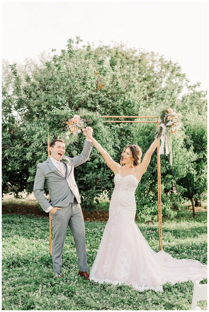 Bride and Groom Just married!! Spring Styled Shoot at Argitopia Weddings