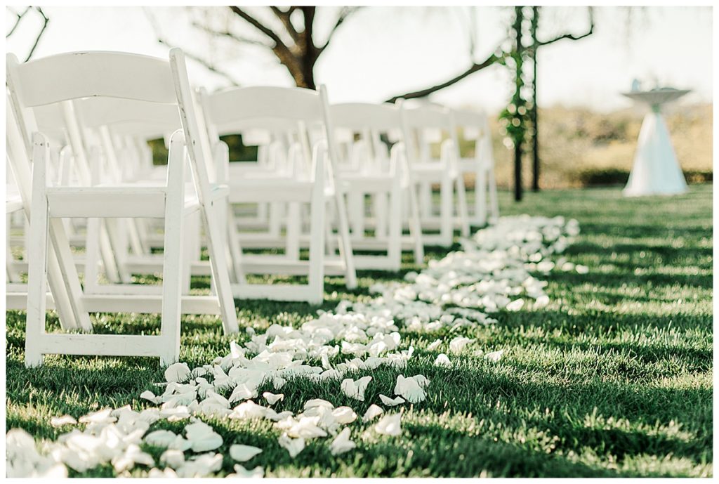 Rose petals Ceremony decor at the Kiva Club | Blog: 6 Photographer Secrets to a Smooth Running Ceremony 