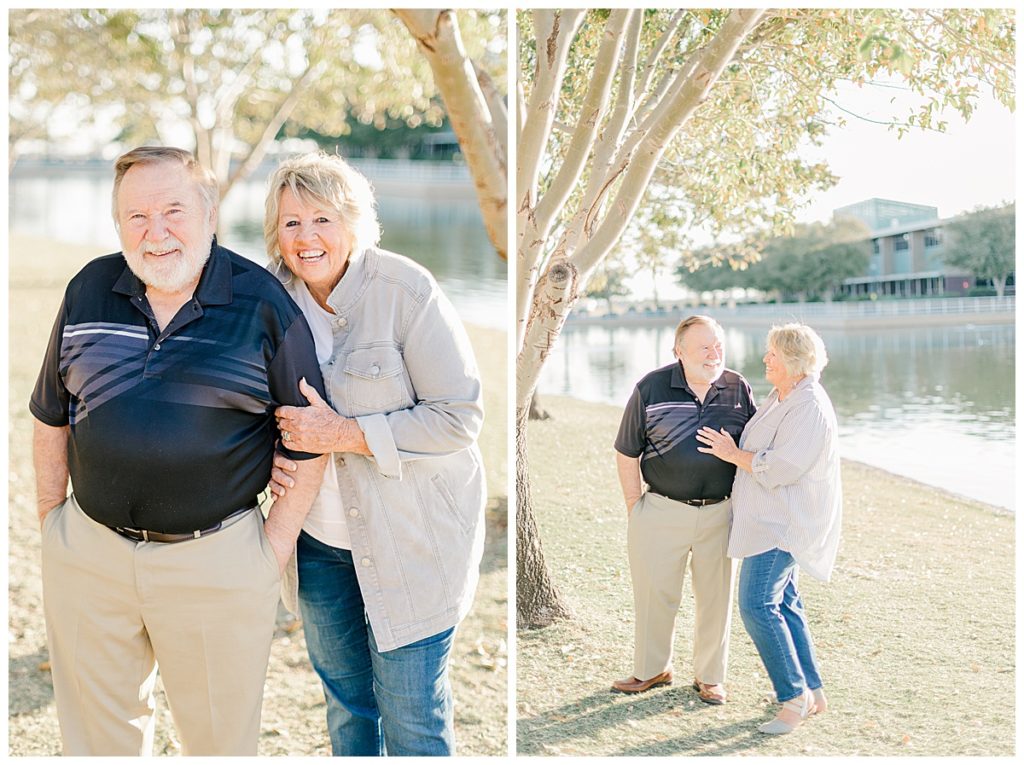 Morrison Ranch Couples Photos with green grass, lake, and tress