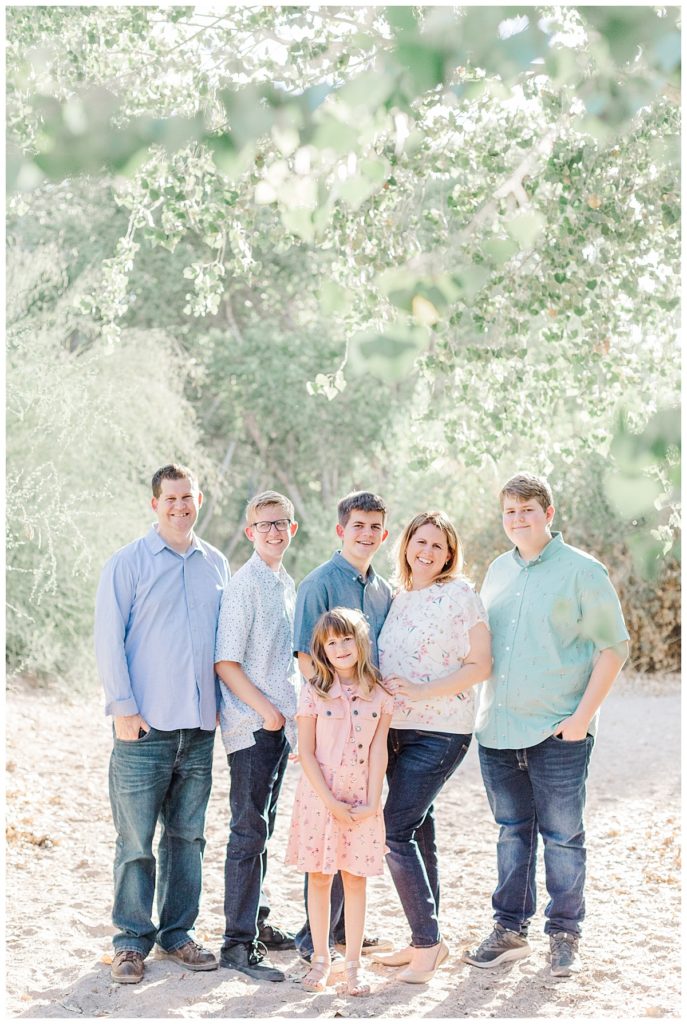 Ison's family photos at queen creek wash