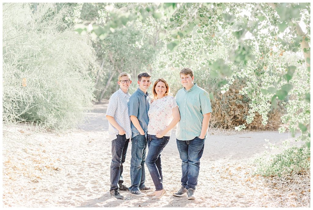 Ison's family photos, mom and her 3 boys, family photos, light & airy photographer in Gilbert 
