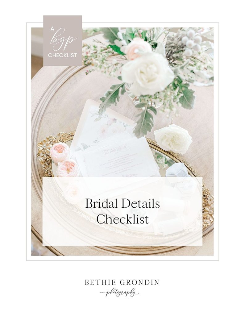 Bridal Detail Checklist Free Guide