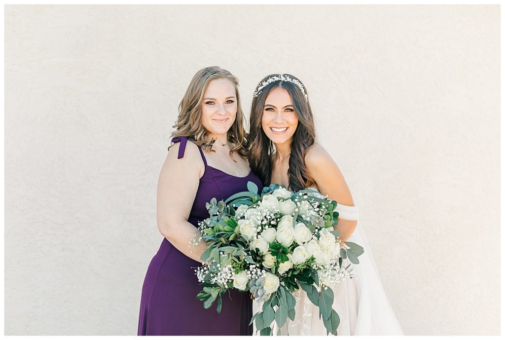 Bide with Maid of Honor | Private Estate Scottsdale Wedding