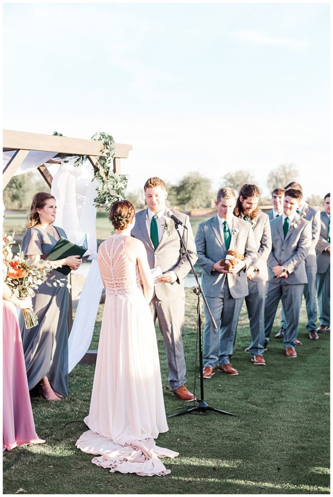 Natalie & Steven's Wedding Ceremony at the Golf Club at Johnson Ranch Wedding | Gilbert, Arizona