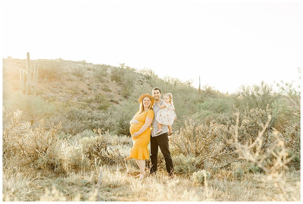 Myler Family's Arizona Desert Maternity Session at Coons Bluff