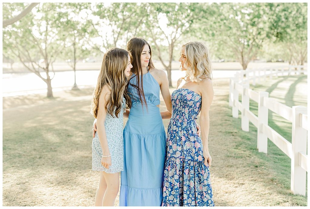 Light and Airy Family Photos at Morrison Ranch | Mom with her two girls
