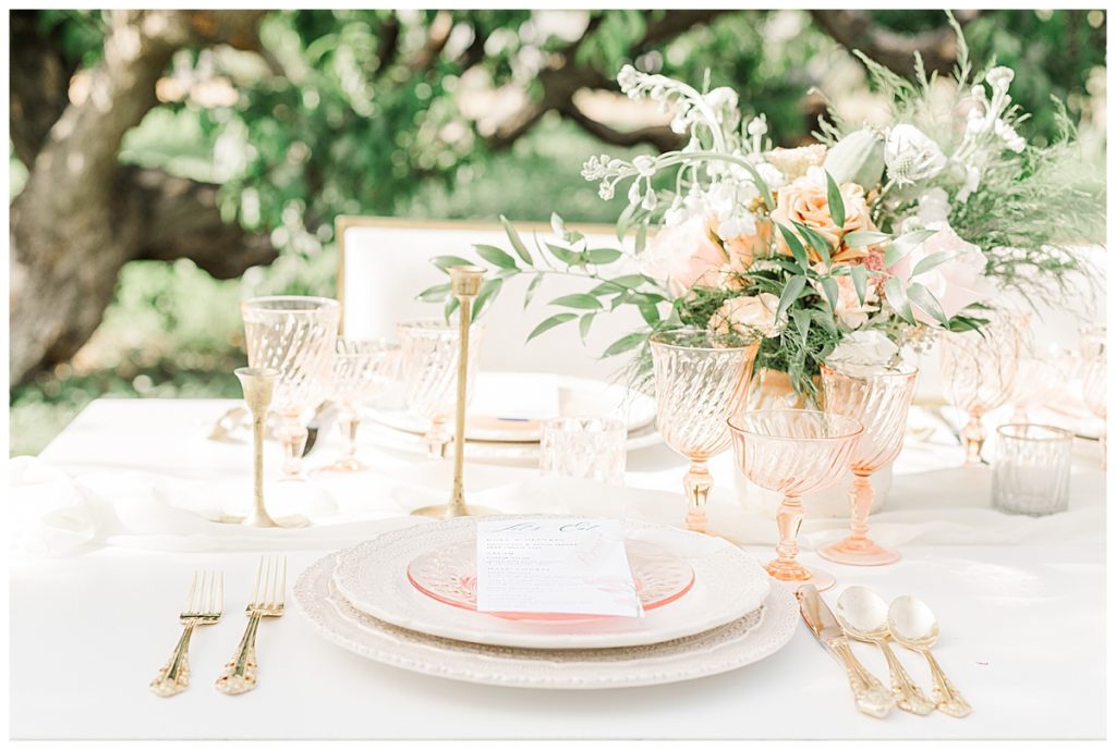 table setting, wedding reception details, Gilbert Arizona Wedding photography, Light & Airy Photos, Bethie Grondin Photography, Spring Styled Shoot at Argitopia Weddings