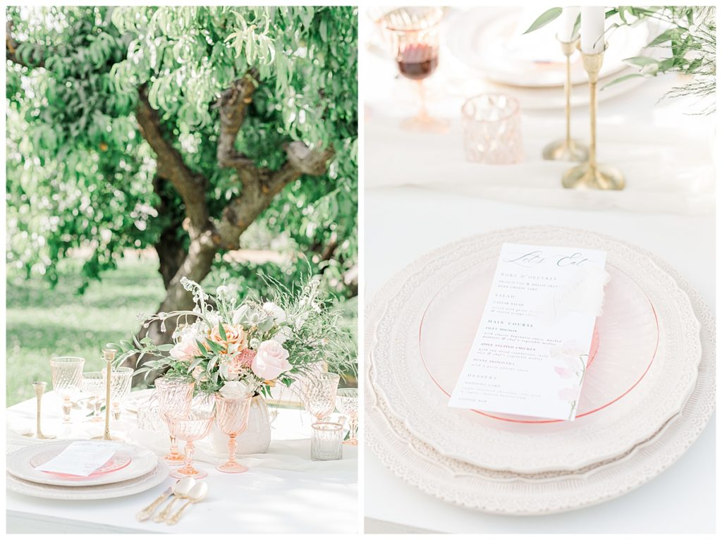 table setting, wedding reception details, Gilbert Arizona Wedding photography, Light & Airy Photos, Bethie Grondin Photography