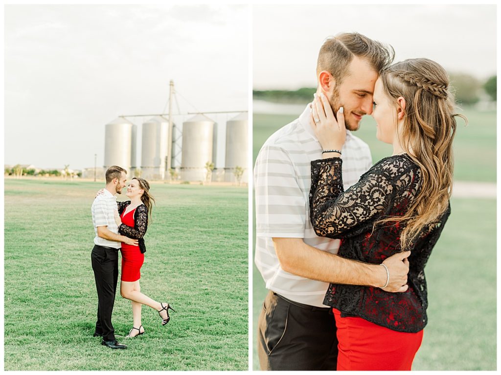 Kaitlyn & Josh Engagement Session at Morrison Ranch in front of the silos, Light & Airy Photos