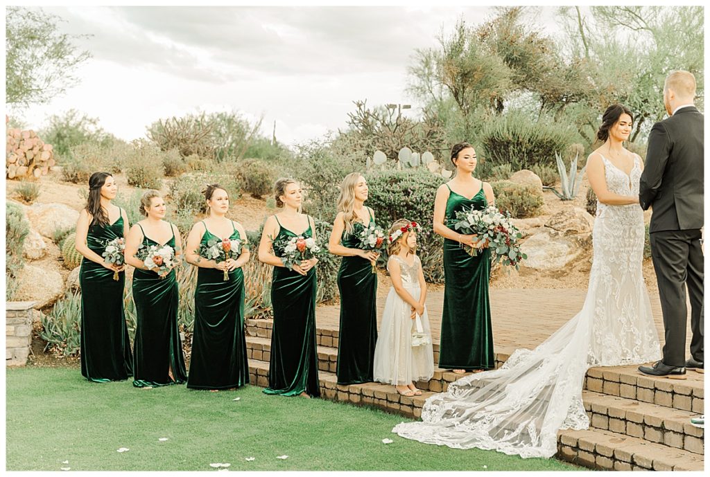 Chelsea & Kyle's Troon North Golf Club Wedding Ceremony | Bridesmaids