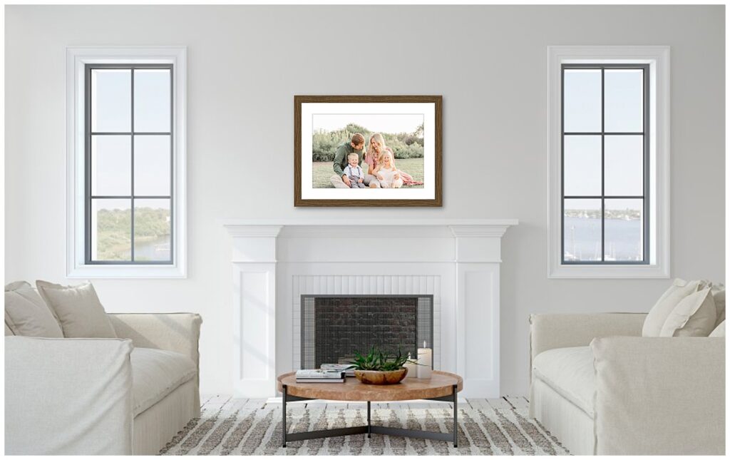 Statement Piece, framed photo above mantle | Bethie Grondin Photography Gilbert Arizona Family Photographer